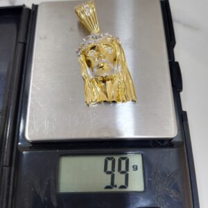 18K Gold Jesus Piece Pendant (9.9g)