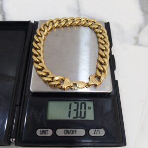 18K Gold Bold Cuban Bracelet (13.0g)