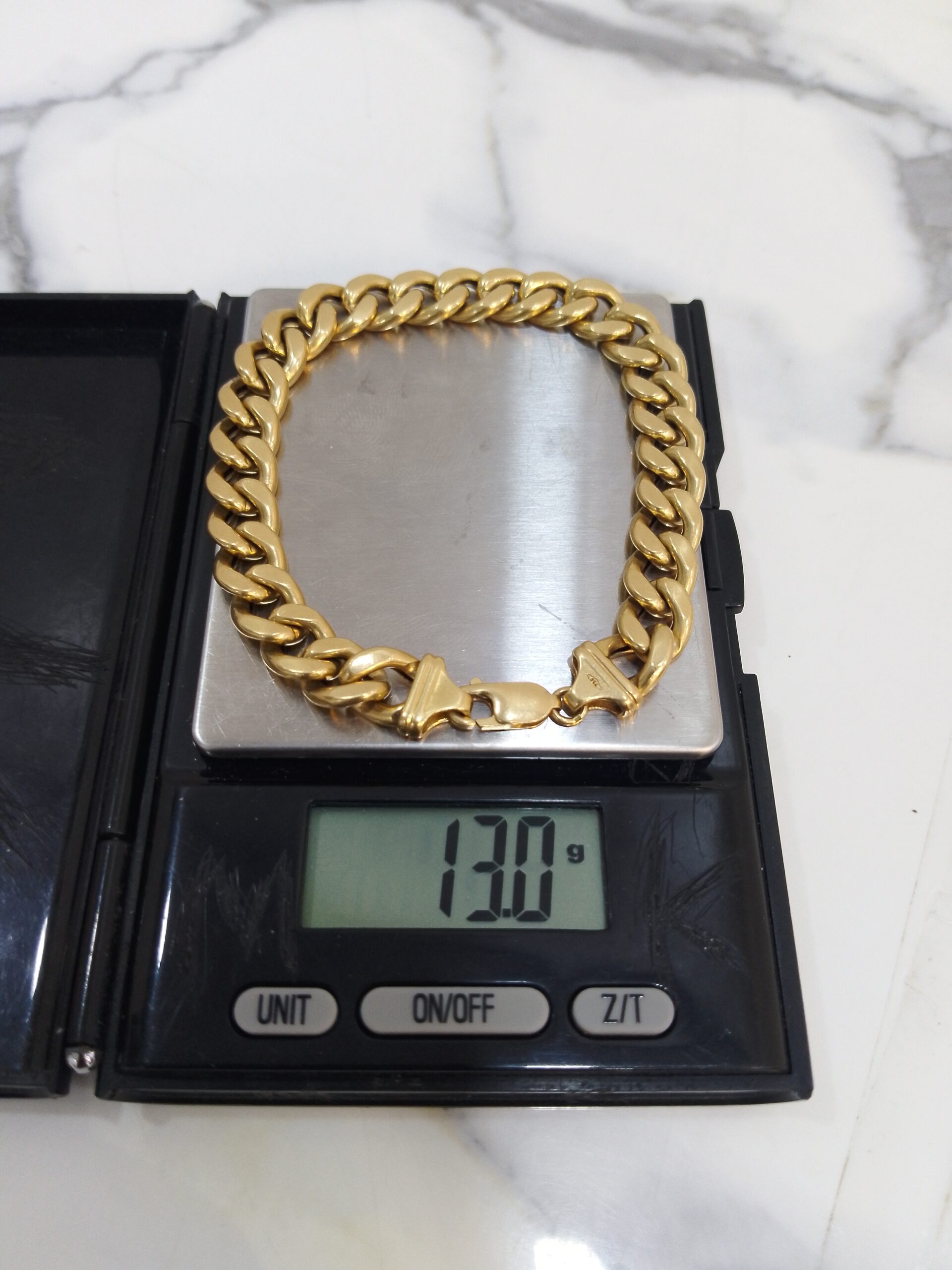 18K Gold Bold Cuban Bracelet (13.0g)