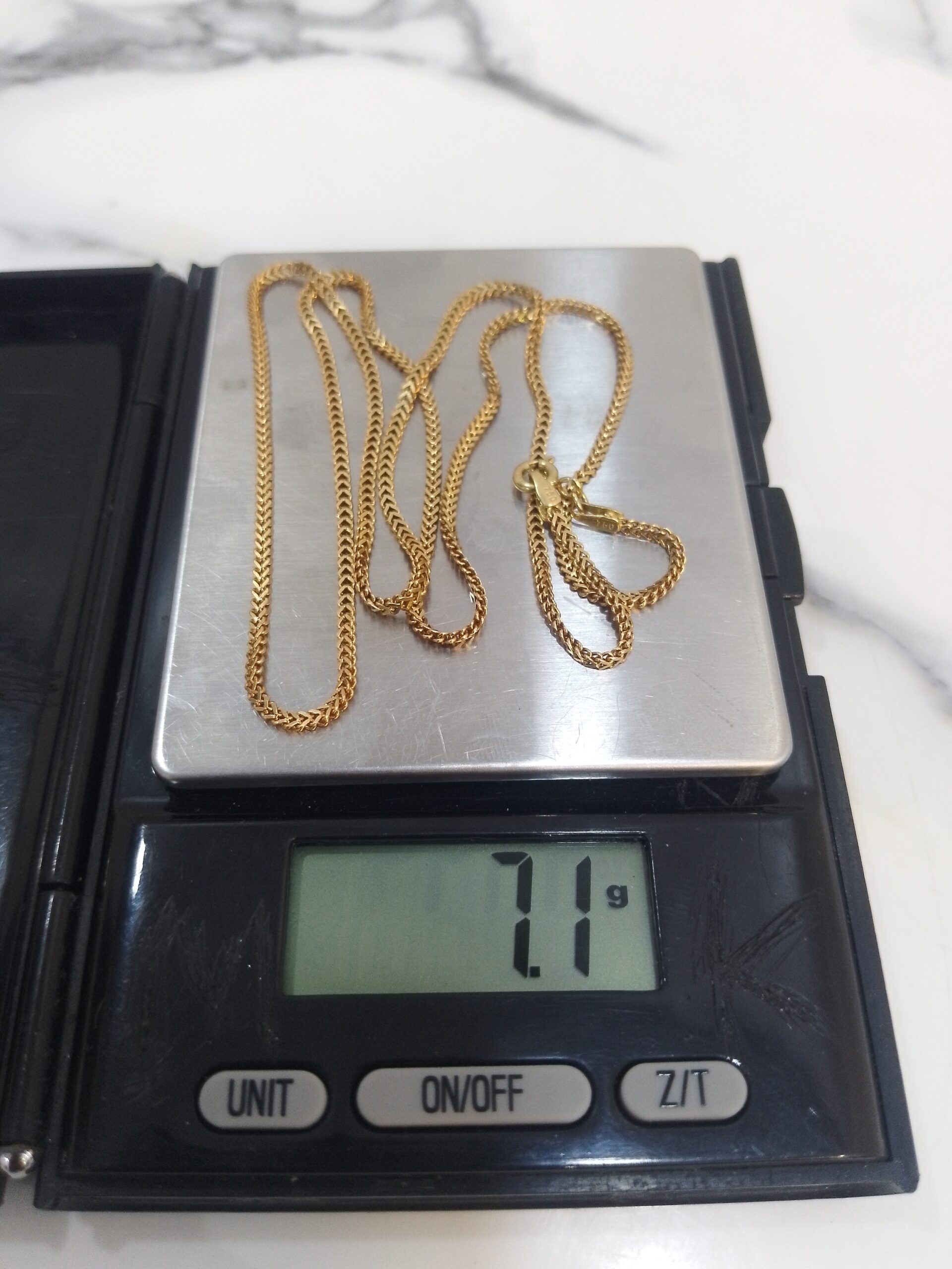 18K Gold Franco/Rope Chain Necklace (7.1g, 21.8 inches)