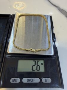 18 Karat Gold Franco Bracelet (2.6g)