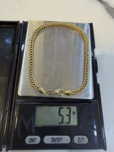 18 Karat Gold Franco Bracelet (5.3g)