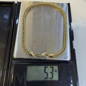 18 Karat Gold Franco Bracelet (5.3g)