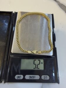 18 Karat Gold Franco Bracelet (5.2g)