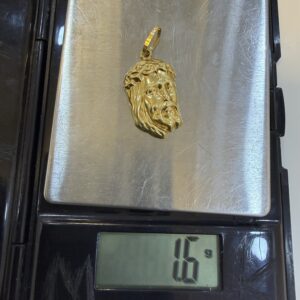 18 karat Gold Jesus Piece Pendant (1.6g)