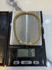 18 Karat Gold Franco Bracelet (7.6g)