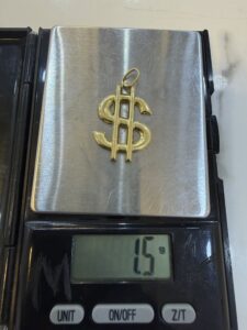 18 Karat Gold Dollar Pendant (1.1g)
