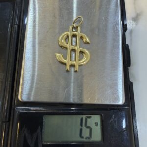 18 Karat Gold Dollar Pendant (1.1g)