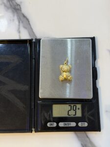 18 Karat Gold Teddy Bear Pendant 2.9g