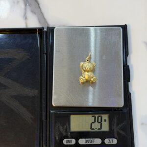 18 Karat Gold Teddy Bear Pendant 2.9g