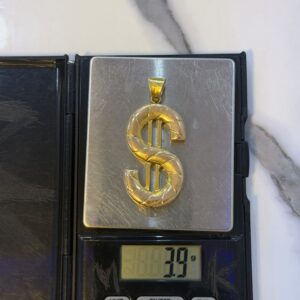 18 Karat Gold Dollar Pendant 3.9g