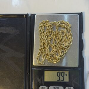18 Karat Gold Twisted Neck Chain 9.9g